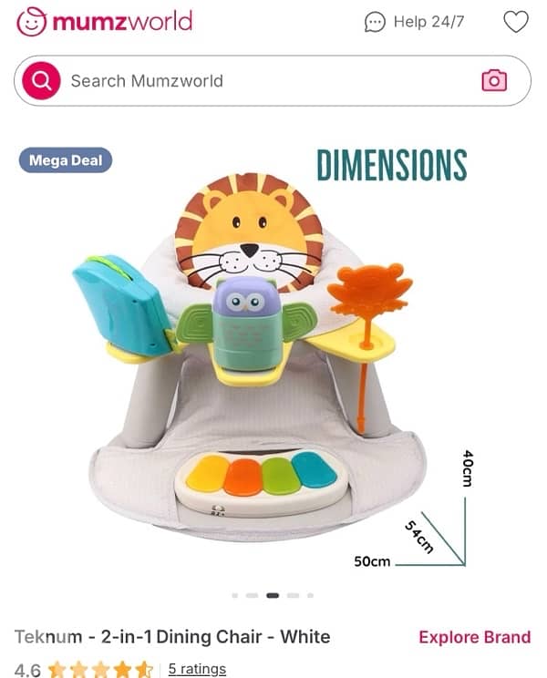 never used  2 in 1 dining chair 2