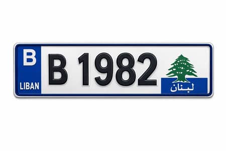 4 digits plate 1982