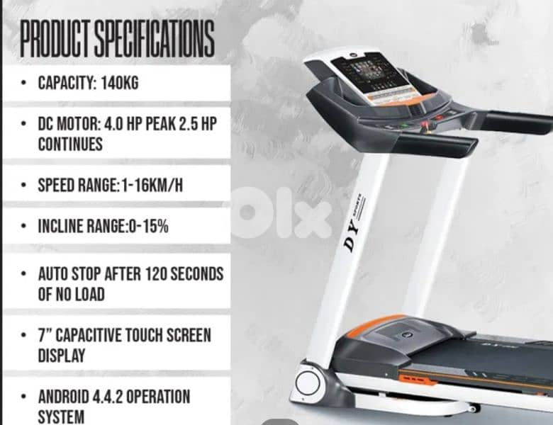 treadmill sports 3hp motor power automatic incline 1