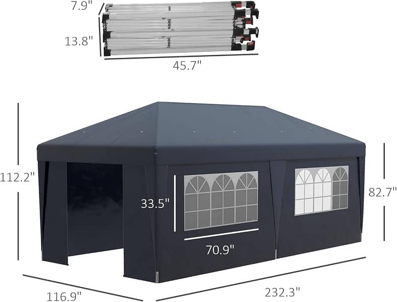 Pop-Up Tent with Sidewalls 4