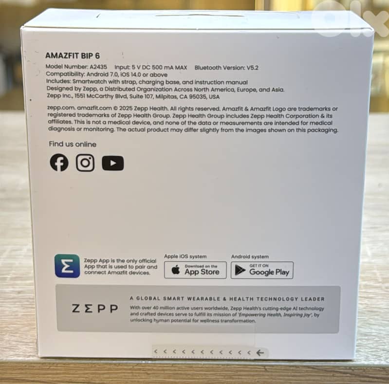 Amazfit Bip 6 blue/black 1