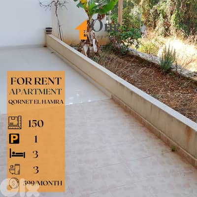 APARTMENT FOR RENT IN QORNET EL HAMRA
