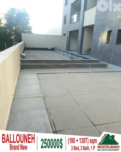180 sqm Apartment For Sale in Ballouneh (بلونة) with 130 sqm Terrace