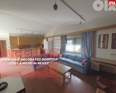 Decorated Cozy Rooftop with Open View in Mansourieh  REF#PH130354