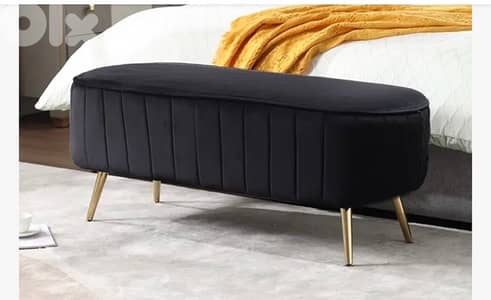 velvet storage Bench