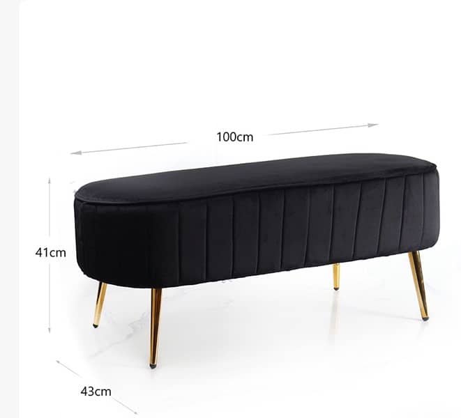 velvet storage Bench 1