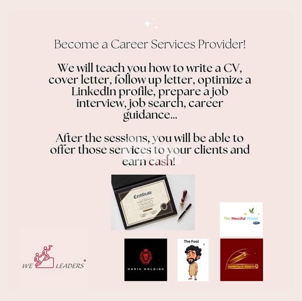 We Leaders: training, career development (CV, LinkedIn…) 3