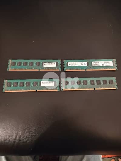32GB DDR3 RAM (4× 8GB) – Used, Very Good Condition