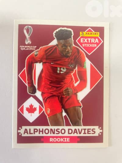 Alphonso Davis - Burgendy World cup 2022 panini extra card