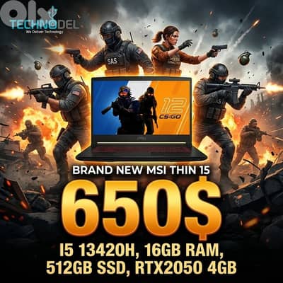 BRAND NEW MSI GAMING LAPTOP RTX2050