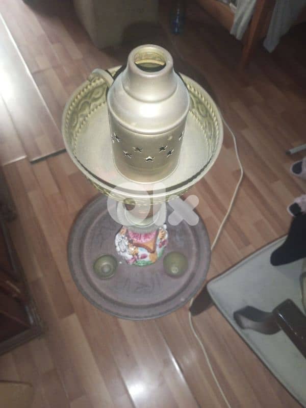 vintage brass & painted glass hookah antique/ارجيله نحاس فاخره سعر خاص 1
