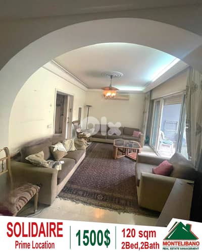 Prime Location 120 sqm Apartment For Rent in Solidaire