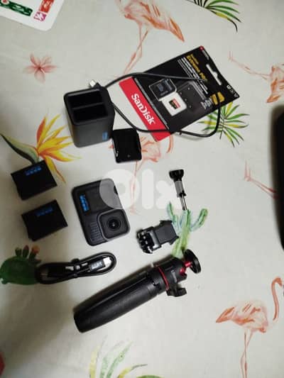 GoPro 13 + 2 dual battery & charger + tripod