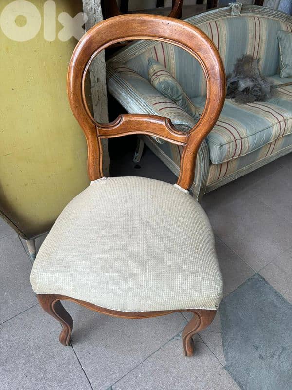 كراسي سفرة خشب زان عدد 4 كتير مرتبين 1