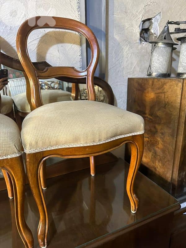 كراسي سفرة عدد 4 خشب زان كتير نظاف 4