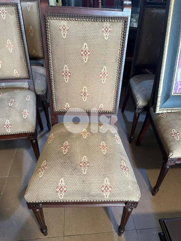 كراسي سفرة خشب زان عدد 8 كتير مرتبين 2