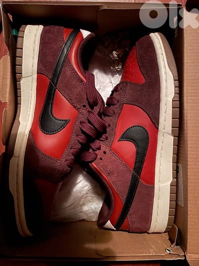 Nike Dunk Low Retro Se Men Lifestyle Shoes Mars/Burgundy - Size : 42