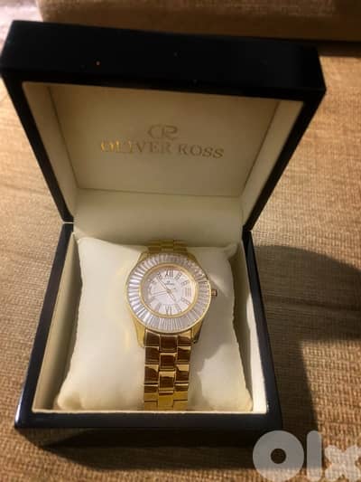 OLIVER ROSS GOLD WATCH WITH BOX