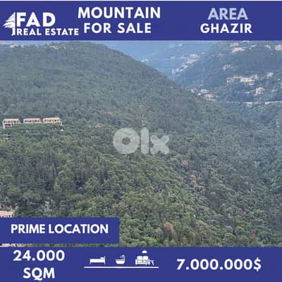 Mountain For Sale In Ghazir جبل للبيع في غزير