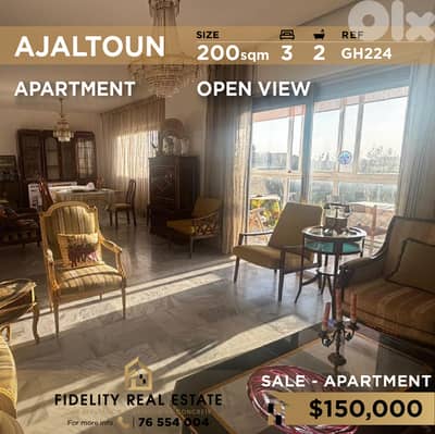 Apartment for sale in Ajaltoun GH224  شقة للبيع في عجلتون