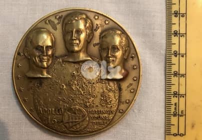 Six Large Bronze Medals Apollo 11 -12- 14 - 15 - 16 4