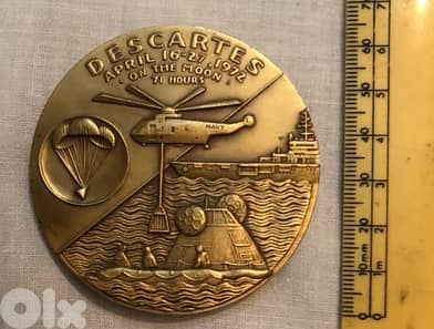 Six Large Bronze Medals Apollo 11 -12- 14 - 15 - 16 5