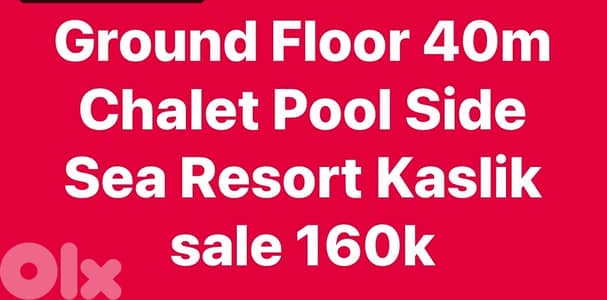 Ground Floor 40m Chalet Pool Side Sea Resort Kaslik Samaya Solemar