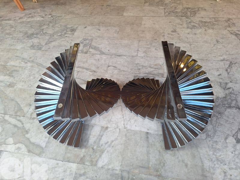 vintage coffee table chrome seventies original 2