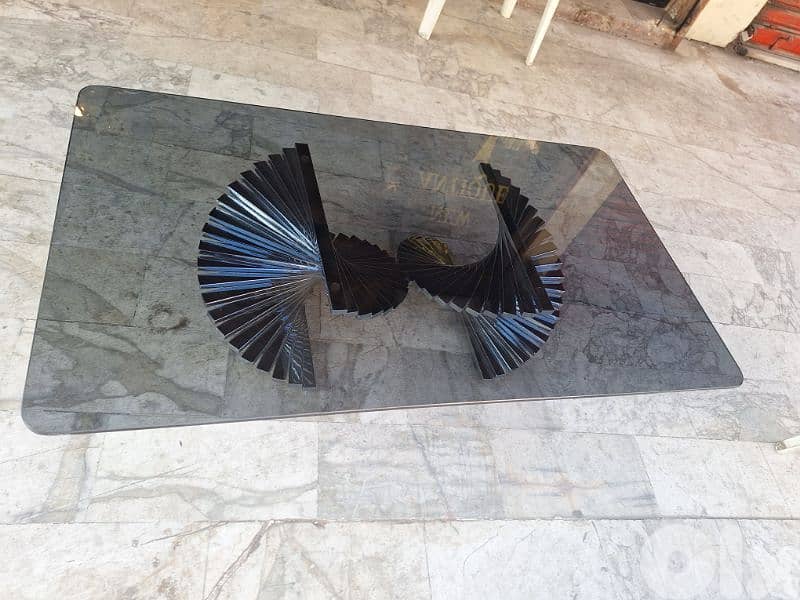 vintage coffee table chrome seventies original 4