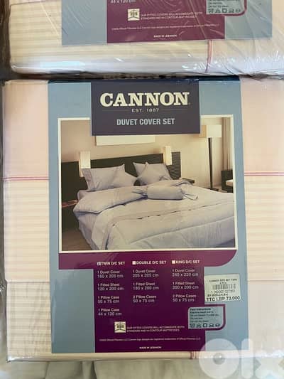 4 cannon Duvet sets - single size