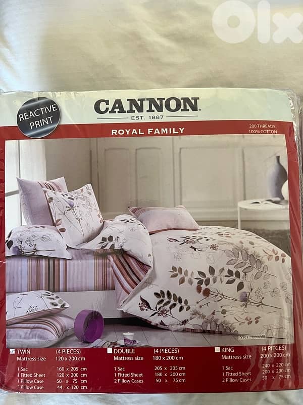 4 cannon Duvet sets - single size 3