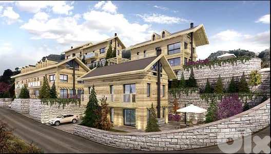 RWK121GZ - Wood triplex villa in faqra club for sale