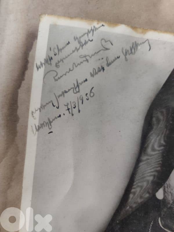 original picture paper with signature of catholicos khoren 1,in 1956 2