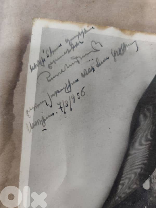 original picture paper with signature of catholicos khoren 1,in 1956 3