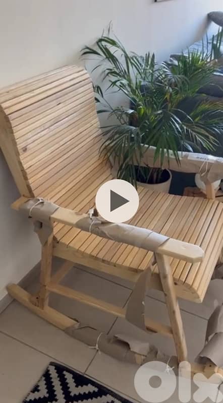 wood rocking chair brand new! 1