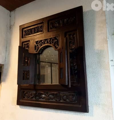 mahogany window mirror