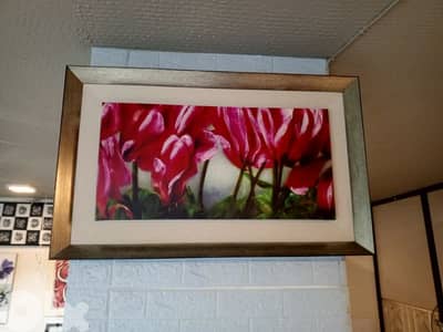 framed flowers print
