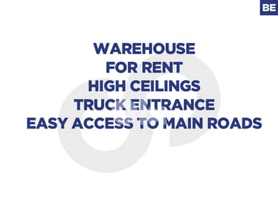 High ceilings, Truck entrance , easy access - Achrafieh REF#BE130408