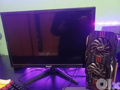 شاشة 20inch  60hz مع كرت شاشة gtx660 2gb نضاف كتير