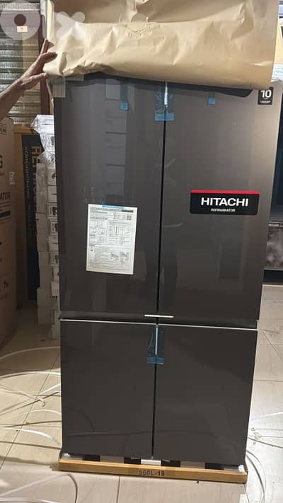 Refrigerator Hitachi 91cm Glass براد هيتاشي الأصلي