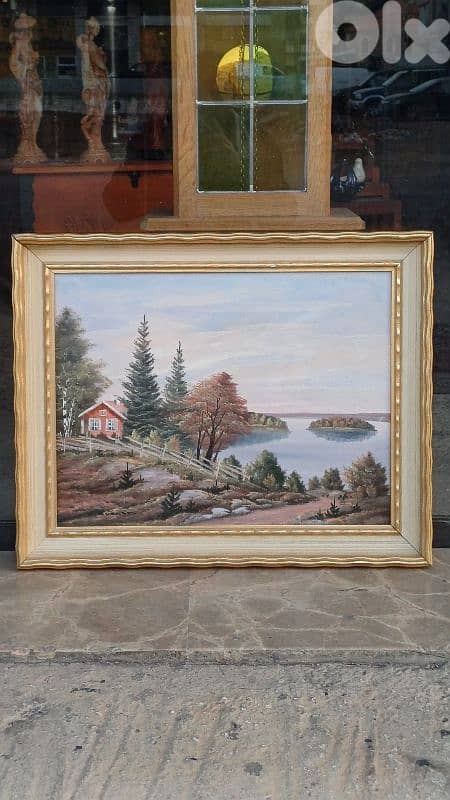 لوحة رسم زيتي اوروبية 1