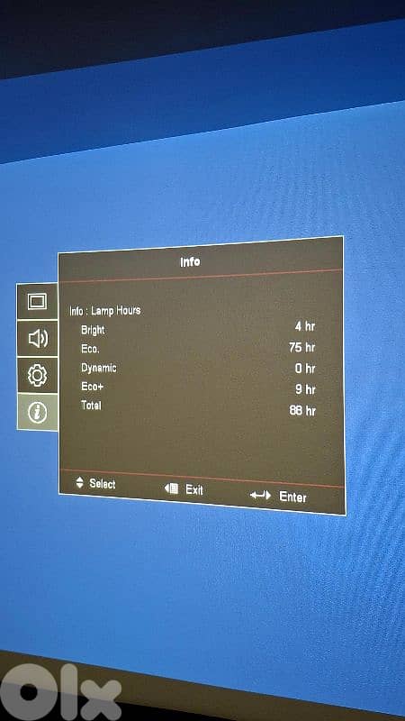 لقطة: بروجكتر Optoma أصلي - بحكم الجديد (مستخدم 88 ساعة فقط!) 2