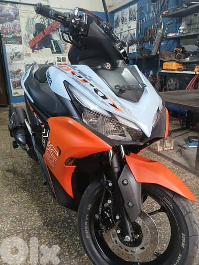 Aerox 155cc model 2024 sik be3 fade , mft7een  mashiye bs 2000km