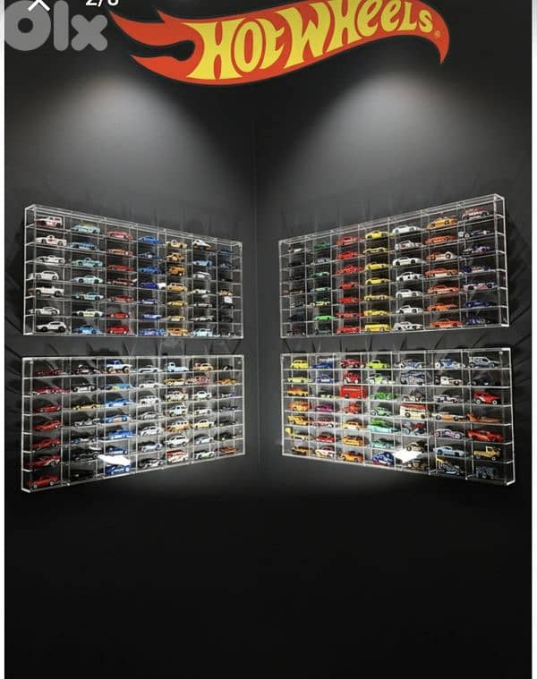 Hot Wheels 1:64 cars wall stand display 2
