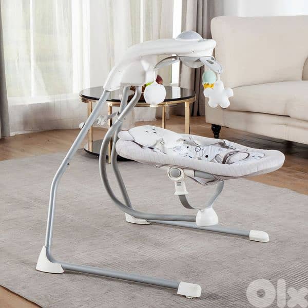 Miila Swing Bear Musical Rocker, 4-Speed Baby Bouncer 1