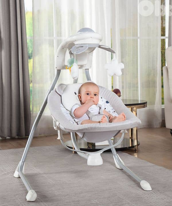 Miila Swing Bear Musical Rocker, 4-Speed Baby Bouncer 2