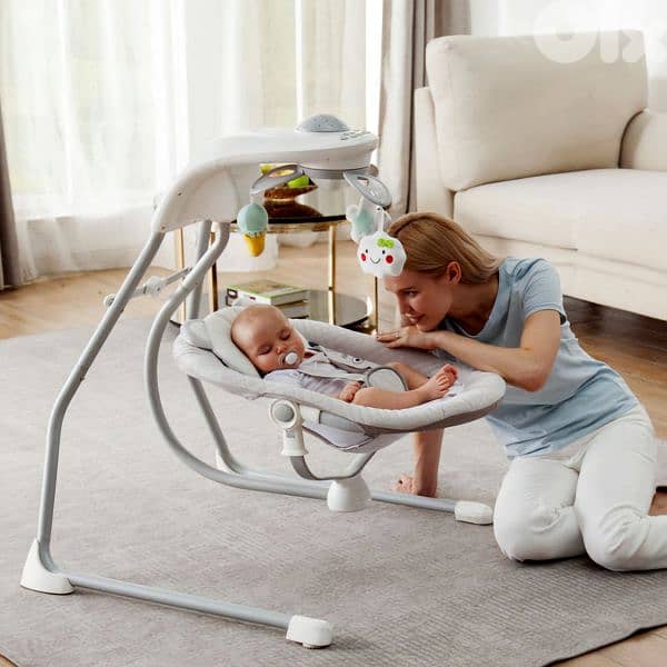 Miila Swing Bear Musical Rocker, 4-Speed Baby Bouncer 4