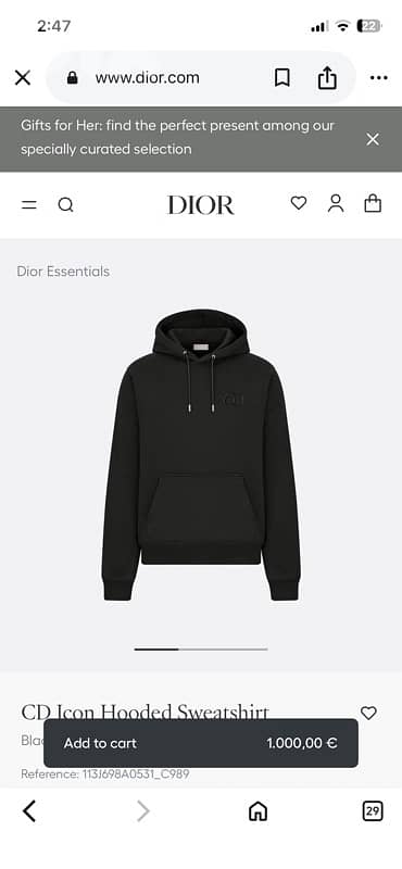 Dior hoodie