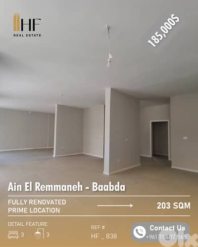 An apartment for sale in Ain El Remmaneh - شقة للبيع في عين الرمانة