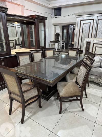 اوضة سفرة ملكية خشب زان ولاتي كلا ملبسة قشرة زان